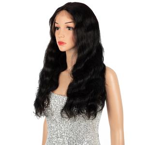 Peluca de cabello humano virgen con encaje frontal para mujeres negras, pelo ondulado de 18 a 24 pulgadas Hd suizo transparente, mezcla de pelo con pelo de bebé - Product Image 4