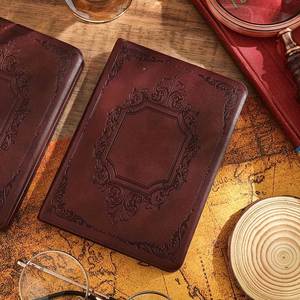 B6 Embossed Design Vintage Faux Leather Hardcover Journals 100 Sheets <b>Lined</b> Pages <b>Notebook</b> - Product Image 3