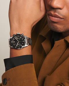 Reloj Deportivo Cronógrafo para Hombre, Caja de Acero Inoxidable, Bisel Giratorio con Marcadores Luminosos, 3 Subesferas, Mecánico, Longinesing - Product Image 3