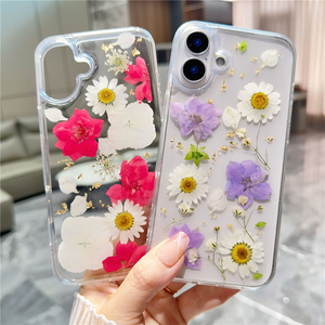 Estate vera pressata fiori selvatici secchi custodia per telefono cellulare per iPhone 12 11 13 14 15 16 Pro Max - Product Image 3