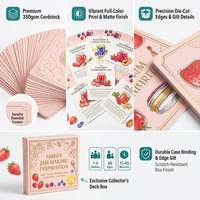 Cartes d'inspiration pour recettes de confiture personnalisées OEM, lot de 12 cartes de recettes de confiture de fruits en gros avec boîte à tiroir