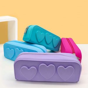 Bolsa de Maquillaje de Silicona Ecológica Resistente al Agua con Cierre de Cremallera, Diseño Moderno con Estampado de Caramelos, Capacidad Media, para Uso en Exteriores - Product Image 1