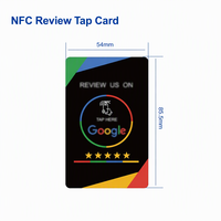 Mini-étiquette NFC personnalisable en PVC avec code QR pour téléphone, carte de visite électronique NTAG213/215 pour avis sur les réseaux sociaux