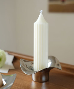 Bloom Botanica tè luce portacandele Set in acciaio inox 304 lucido a specchio argentato - Product Image 1