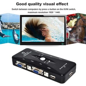 KVM <b>Switch</b> 4 Port <b>USB</b> 2.0 VGA <b>USB</b> Console For PC Computer Sharing - Product Image 5