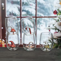 Verre à boisson créatif en forme de cœur et de sapin de Noël pour la maison, les fêtes et les festivals