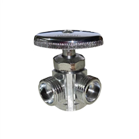 Robinet d'angle Duotian DT0488 au design moderne, type américain, en laiton chromé poli, poignée ovale, 1/2"-3/4", accessoire pour robinet d'eau