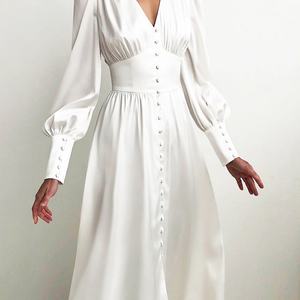 Venta al por Mayor de Corsés Elegantes de Alta Calidad para Mujer, Nueva Colección Otoño-Invierno, Manga Larga, Hombros Altos, Midi, Estilo Natural - Product Image 2