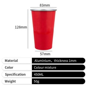 Custom Aluminium Lightweight <b>Magic</b> Beer Cup Cold Water Color Changing Outdoor Camping Drink Mug for Party with Logo - Product Image 4