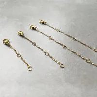 EManco – Extensions de collier et bracelet en acier inoxydable, style minimaliste avec anneau de chaîne réglable, idéal pour ajuster la taille des bijoux