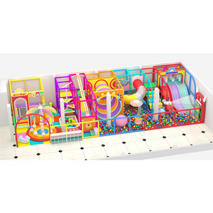 Large School Cyberpunk <b>Indoor</b> Playground with <b>Slide</b> Ball Pool Rope Bridges Kids' Trampolines Carousel Go-kart 637sqm 6857sqft - Product Image 3