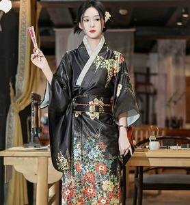 Kimono Yukata traditionnel japonais avec <span class=keywords><strong>Obi</strong></span>, robe de soirée vintage pour femmes, kimono Geisha, costume de scène vintage pour femmes, cosplay - Product Image 4