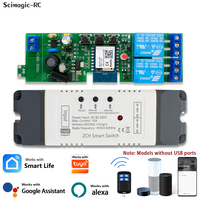 Module de relais RF 433 MHz à 2 canaux pour interrupteur intelligent Wi-Fi, télécommande sans fil, automatisation, prêt à être expédié directement de l'usine
