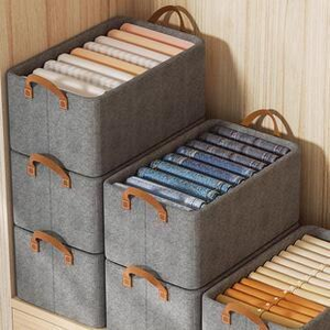 Systèmes d'organisation de placard, <span class=keywords><strong>rangement</strong></span> pour vêtements et pantalons, boîte magique, <span class=keywords><strong>rangement</strong></span> en tissu à un niveau pour <span class=keywords><strong>la</strong></span> garde-robe à domicile, lingerie, panier de tiroir - Product Image 5