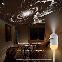 Lámpara de Proyección USB Planetario Galaxia Luna, Proyector LED Romántico de Techo con Estrellas para Niños, Luces Nocturnas para Dormitorio y Coche