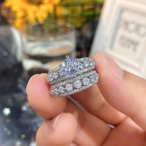 Anello di fidanzamento con diamanti in oro bianco per donna, diamante naturale con taglio rotondo brillante, colore D DJ027 - Product Image 4