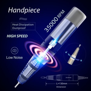 Máquina de Taladro de Uñas Portátil Recargable <span class=keywords><strong>Love</strong></span> <span class=keywords><strong>Crazy</strong></span> DMJ-105 de 35000 rpm para Manicura y Pedicura - Product Image 2