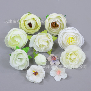 ดอกกุหลาบขาวประดิษฐ์จาก Dongchen Crafts สำหรับตกแต่งงานแต่งงานและเครื่องประดับผม น้ำหนัก 5 กรัมต่อชิ้น - Product Image 2