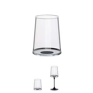 SPLITGLASS LINE - Juego de 2 Copas de Vino Blanco de 28cl con Inserto Negro - Product Image 1