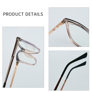 Gafas de Sol Cat Eye con Marco Metálico 87147, Protección Anti Luz Azul, Lentes de Acetato para Mujer, Ultraligeras, Dos Tonos - Product Image 5