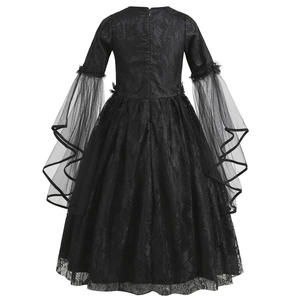 Disfraz de <span class=keywords><strong>Maléfica</strong></span> para Niñas, Vestido de Manga Larga con Encaje Negro, Disfraz de Halloween, Disfraz de Carnaval - Product Image 3