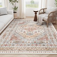 Tapis vintage de style américain, livraison directe disponible, tapis ethnique bohème pour salon, polyester, carré