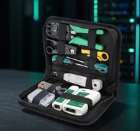 Kit d'outils réseau informatique RJ45/12/11 – Pince à sertir, dénudeur et testeur de câbles pour réseaux LAN