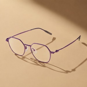 Monturas de Gafas Modernas Minimalistas de Titanio Morado, Monturas Ópticas, Monturas de Lentes, Tendencia para Mujer, Gregory Nano, OEM ODM - Product Image 6