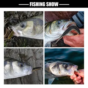 Señuelo de Pesca Spinpoler de 7.5cm, 9cm y 11cm, Dos Tonos, Cola Recta, Señuelo Artificial de Plástico Suave, Tipo Shad Impregnado en Sal - Product Image 5