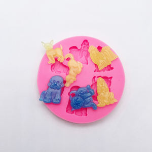 B0005 <span class=keywords><strong>Animaux</strong></span> et insectes Éléphant, Ours, Chien, Crocodile, Serpent Moule à Gâteau en Silicone Bonbon Chocolat Fondant Sugarcraft, Moule à Savon - Product Image 4