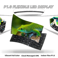 Module LED souple et flexible P1.8 pour intérieur, écran incurvé, panneau vidéo SMD RGB, mur d'affichage publicitaire, exposition, métro, SDK, OEM