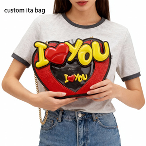 Bolso Bandolera Personalizado Y2K con Diseño de Corazón y 'Te Amo', Ventana Transparente - Product Image 3