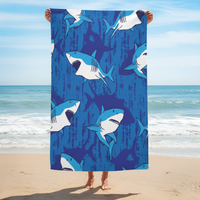 Serviette de plage Yabee personnalisable en microfibre gaufrée en plastique recyclé, séchage rapide, anti-sable, avec logo imprimé, motif dessin animé moderne, toutes saisons, pour adulte