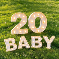 Lettres lumineuses géantes personnalisées OH BABY 3FT 4FT en métal pour extérieur, lettres et chiffres lumineux LED géants pour décoration de fête, mariage, affichage