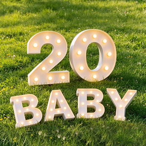 <span class=keywords><strong>Letras</strong></span> Luminosas Personalizadas OH BABY de 3 y 4 Pies, <span class=keywords><strong>Letras</strong></span> Gigantes de Metal para Exteriores con Luces LED, Números para Decoración de Fiestas y Bodas - Product Image 2