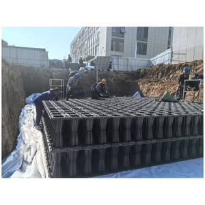 Sistema de tanque de cuenca modular de almacenamiento de agua subterránea Cisterna de recolección de lluvia entrelazada debajo de la carretera, pavimento y carril de fuego - Product Image 3