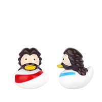 Jouets de baignoire en caoutchouc de Pâques Essentials pour panier de Pâques Petit Jésus Mouton Âne Pigeon et canard en PVC durable
