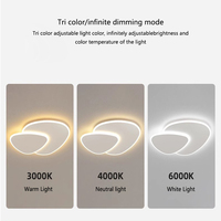 Lampu langit-langit kamar tidur, minimalis Modern putih Super tipis untuk ruang tamu