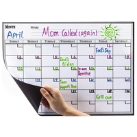 Tableau blanc magnétique rectangulaire moderne effaçable, tableau de messages en papier, aimant souple pour réfrigérateur, calendrier hebdomadaire et mensuel amovible