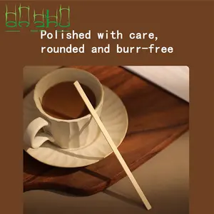 Yeni stil doğal çevre dostu biyobozunur içecek mikseri tek kullanımlık bambu kahve karıştırıcı sopa
