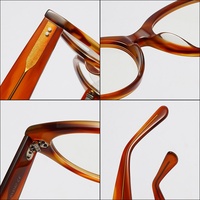 Lunettes anti-lumière bleue œil-de-chat style euro-américain 2026 pour femmes, monture intégrale en acétate, motif géométrique, design vintage