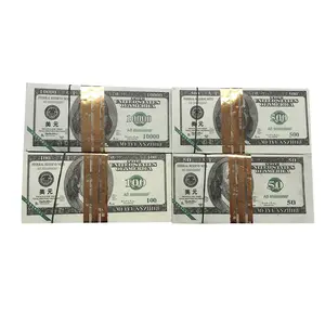 เงินอุปกรณ์ประกอบฉากแบบกําหนดเอง 100 US dollar บรรพบุรุษธนาคาร เงินอุปกรณ์ฉากภาพยนตร์สําหรับงานปาร์ตี้ฮาโลวีน เงิน Dia de Muertos