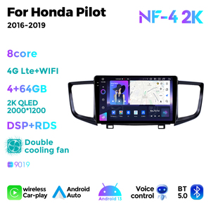 NaviFly NF Le plus récent autoradio Android 4g Lte DSPDVR TRMS pour <span class=keywords><strong>Honda</strong></span> Pilot 2016-2019 prend en charge la sortie <span class=keywords><strong>AV</strong></span> complète - Product Image 4
