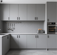 Lemari Dapur Modern Custom-Built Balom Tipe Island RTA Papan Melamin Warna Sesuai Pesanan Engsel Interior Dapur Modern