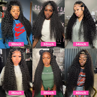 40 pouces Deep Wave Frontal Wig Full 13x4 13x6 HD Lace Frontal Human Hair Wig Water Curly Human Hair Lace Frontal Wigs For Women
