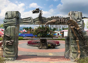 Puerta de fibra de vidrio para Parque de dinosaurios, puerta de dinosaurios para Parque de <span class=keywords><strong>entrada</strong></span>, personalizada - Product Image 5