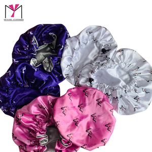 Bonnet en satin personnalisé Muyang, vente chaude, logo imprimé, luxe, en soie ou en tissu pour cheveux - Product Image 6