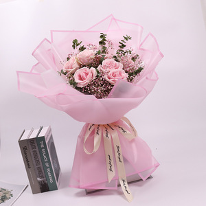 20 Hojas de Papel de Regalo Floral Translúcido Impermeable con Borde Mágico, Material de Empaque para Ramos de Flores, para Floristerías y Tiendas de Rosas - Product Image 2