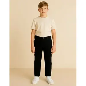 Jeans dritti Adrenaline per ragazzi, neri, elasticizzati, a vita media, stile casual, 5 tasche, pantaloni per bambini - Product Image 2