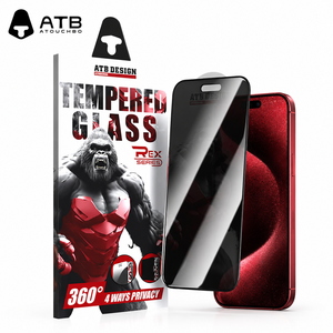 Protector de Pantalla de Vidrio Templado con Privacidad de 360° y Antihuellas para <span class=keywords><strong>iPhone</strong></span> 18 17 16 Pro Max, Venta al Por Mayor - Product Image 1